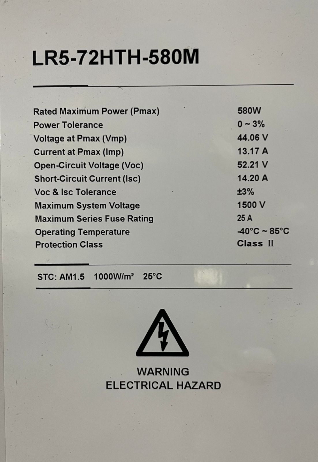 PANEL SOLAR 580W MONOCRISTALINO