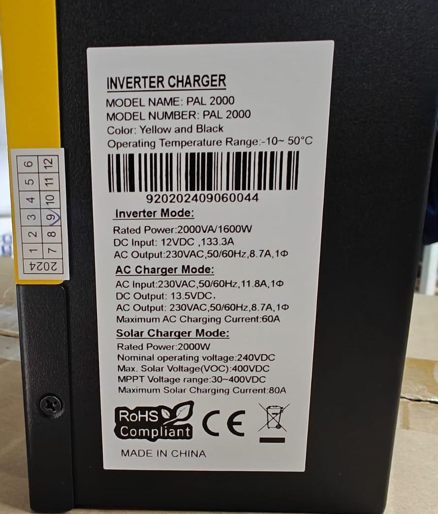 INVERSOR OFFGRID SOLAR 2 KW HIBRIDO TTN